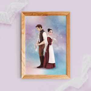 Sophie Beckett en Benedict Bridgerton | Art Print