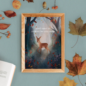 Hertje in het bos | A5 print