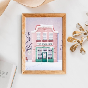 The Book Shop in Winter | Art print