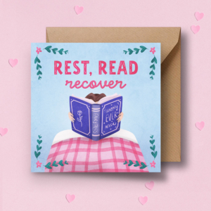 Rest, read, recover | greeting card