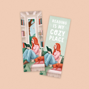 Cozy reading girl Ginger | Boekenlegger