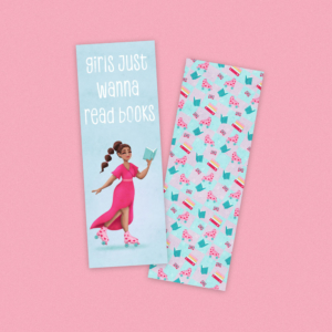 Rollerskate Girl Brunette | Bookmark