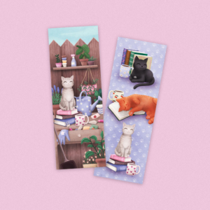 Cat in the garden | bookmark