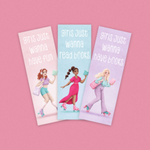 Boekenleggerset met Rollerskate girls