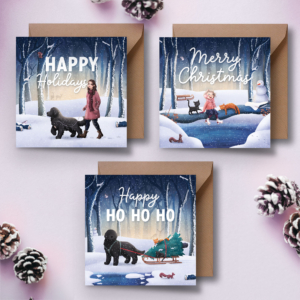 Set 3 kerstkaarten | Bos kerstkaarten