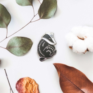 Sleepy badger | Hard emaille pin