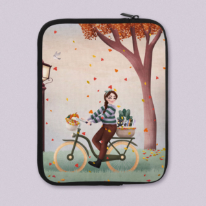 Autumn Cycling Girl | Book Sleeve