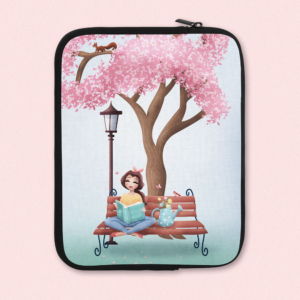 Reading girl in spring | Book Sleeve