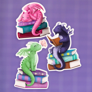 Set of 3 little dragons | stickers