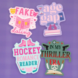 Book Trope Set of 4 | Stickers